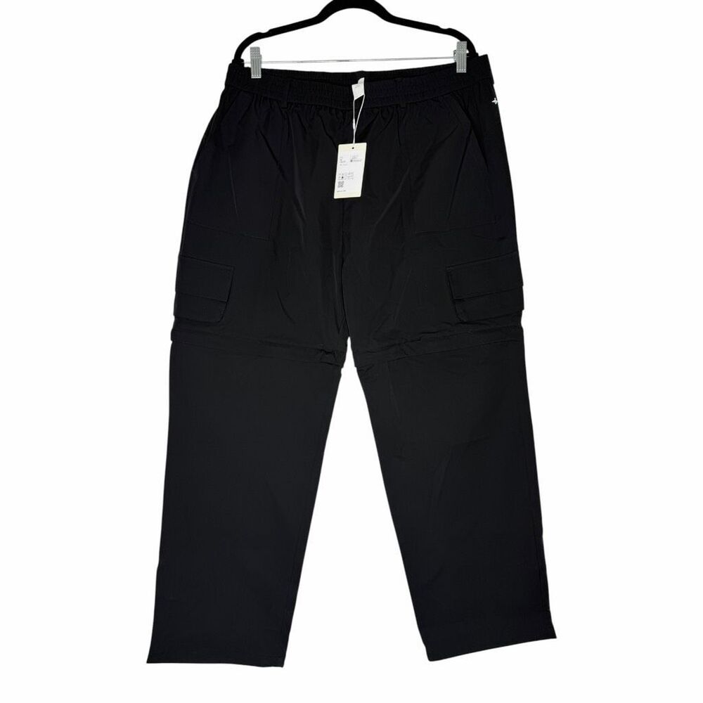 NEW Halara XL Regular Black Convertible Zip-Off Cargo Hiking Pants Water Resista